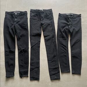 3 ZARA BLACK SKINNY JEANS! 
TRAFALUC Stretch Denim Set
Size 4-6